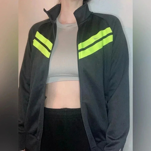 Nike Zip Up Track Jacket Size Medium (Tagged XL) Gray - Picture 2 of 6
